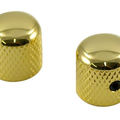 Brass Plated Knurled dome knobs with set screw fits San Dimas Charvel Jackson USA for sale