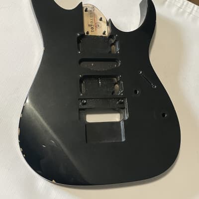 2000 Japan Fujigen Ibanez RG570 Metallic Jet Black Guitar Body Floyd Ready image 3