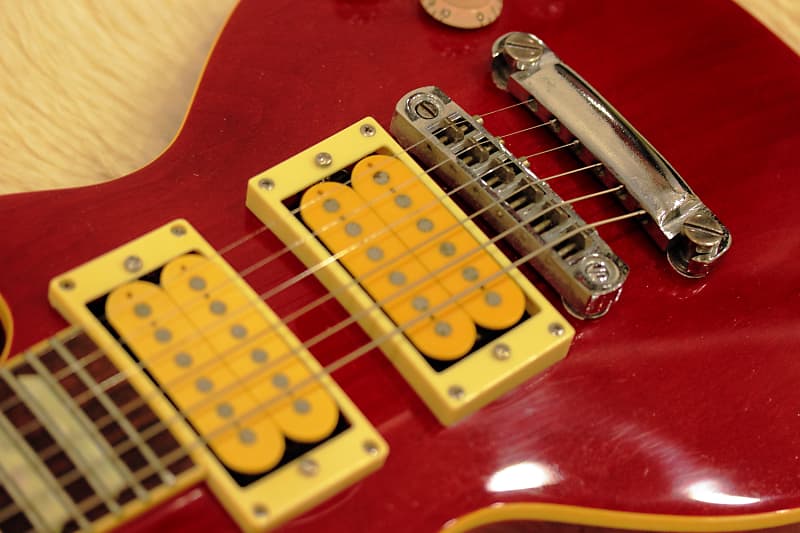 RARE Samick mini Les Paul 1980s See Through Red rare color. | Reverb