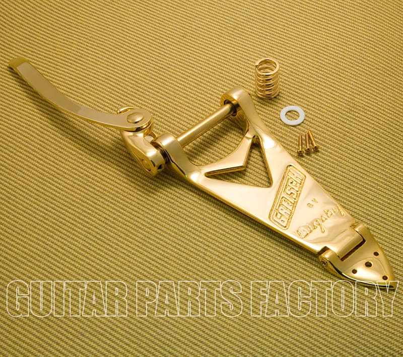 Gretsch Bigsby B6GLH Gold Left-Handed Tailpiece with Handle | Reverb