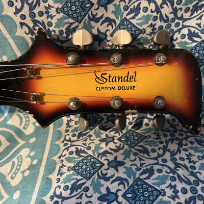1960s Standel Custom Deluxe Sunburst Solid-body Electric Guitar with Hardshell Case image 7