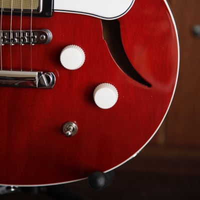 Harmony Comet Semi-Hollow Electric Guitar Trans Red image 4