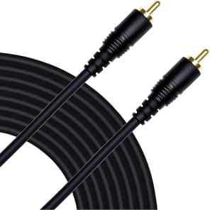 Mogami Pure-Patch-RR15 Mono RCA Male Patch Cable - 15'