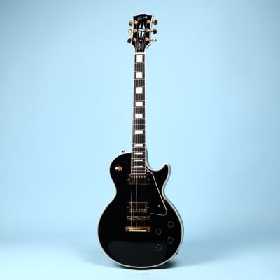 2021 Gibson Les Paul Custom Black Electric Guitar Gold Hardware Custom Shop image 3