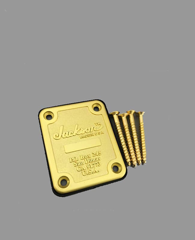 Jackson Guitar Electric Gold Neck Plate / Neck Joint Plate Reverb