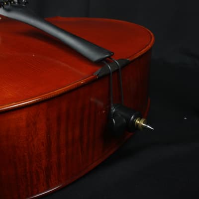 The Luthier Shop Adjusted 4/4 Size Beautiful Cello w/ Fiberglass Blue Case image 9