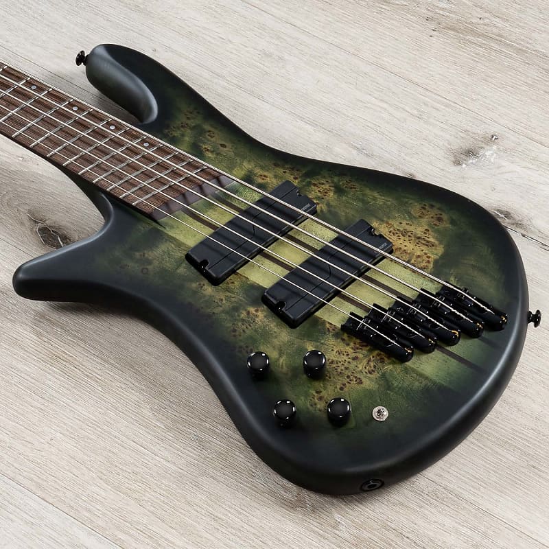 Spector NS Dimension 5 Multi-Scale 5-String Left-Handed Bass, Haunted Moss Matte image 1