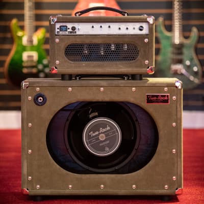 Two Rock Studio Signature 35 Watt Head with 1×12 Cabinet - Moss Green Suede Cane Grill image 7