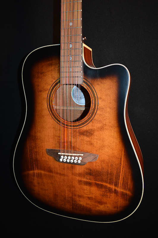Luna Art Vintage DCE 12 String Acoustic Electric Guitar - Brand New B-Stock! image 1