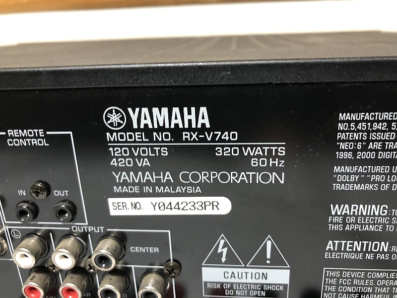 Yamaha RX-V740 Receiver Amplifier Tuner orders Stereo 6.1 Channel 540w