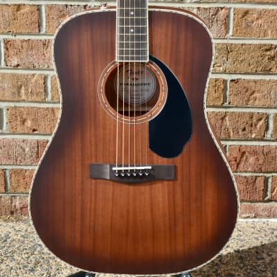 Fender PD-220E Dreadnought, All Mahogany, Ovangkol Fingerboard, Aged Cognac Burst image 1