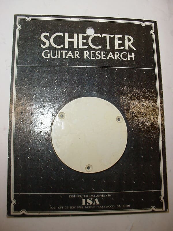 Schecter LP Style Toggle Selector Switch Plate Cover - WHITE NOS 1980's image 1