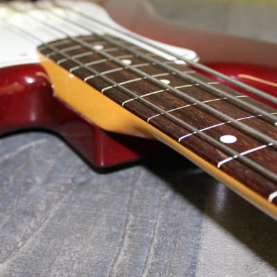 Fender Precision Elite Fret-less 1983 Rosewood Fret-board Red Sunburst Faded image 10