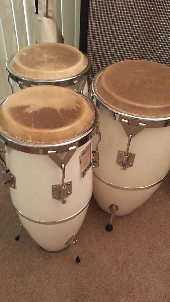 Vintage 70's Tama Congas in White | Reverb