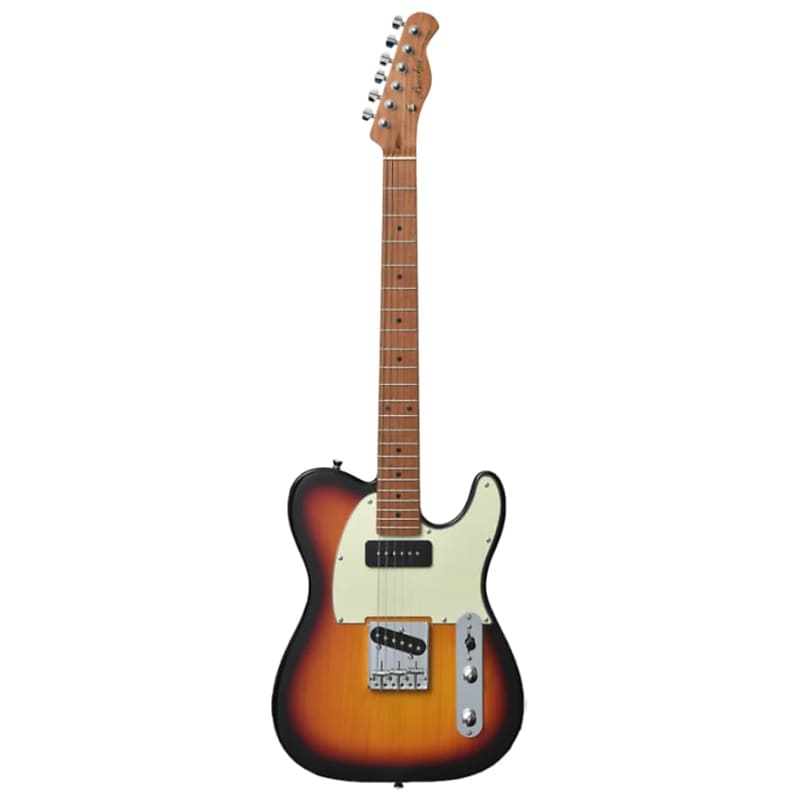 Bacchus BTE-2-RSM/M-3TS Universe Series Roasted Maple Electric Guitar, 3 Tone Sunburst image 1