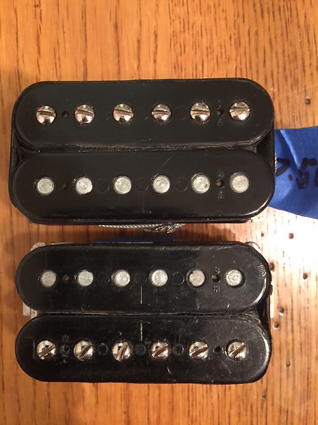 Gibson T-Top Humbucker Set -- 1978 Black with Screws and Springs image 1