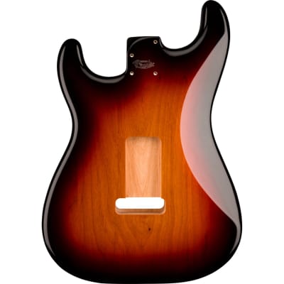 Genuine Fender Deluxe Series Stratocaster HSH Alder Body 2 Point Bridge Mount, 3 color sunburst image 3