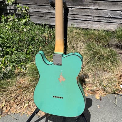 Fender Custom Shop #S20 Limited Edition  60's Custom Telecaster Thinline Relic-Seafoam Green Sparkle w/Case image 6