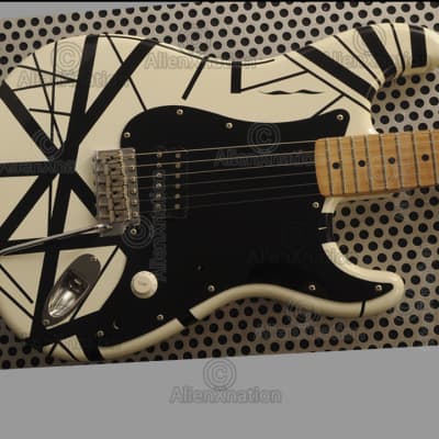 ESP Black / White Striped Guitar AlienXnation Vintage image 5