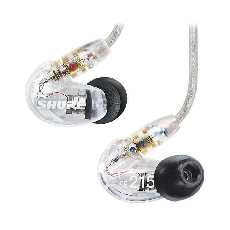 Shure SE215 Sound Isolating Earphones (Clear)  			