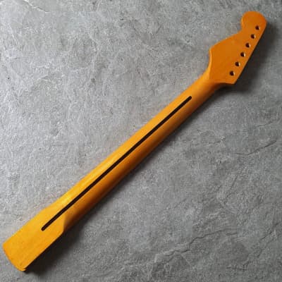 Electric Guitar Neck- Maple Fretboard! Yellow finish Gilmour Style image 3