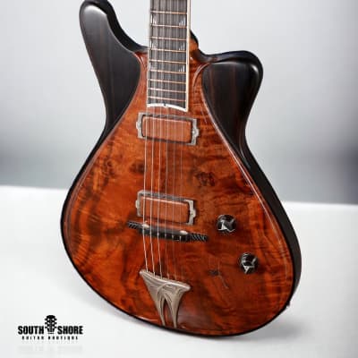 Jesselli Guitars Modernaire Circa 1989-1990 Natural Walnut & Ebony. Owned by Alan Rogan touring tech for Keith Richards. (Authorized Jesselli Dealer) image 1