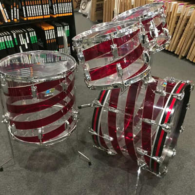 Ludwig 70. roky Vistalite vzor C (červenýLudwig 70. roky Vistalite vzor C (červený  