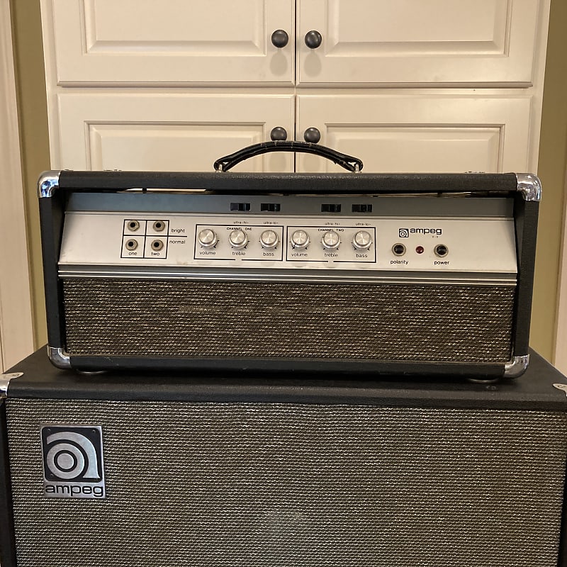 Ampeg V3 Amp With B25B Cabinet W 2-15" JBL K140 Speakers 1970 | Reverb