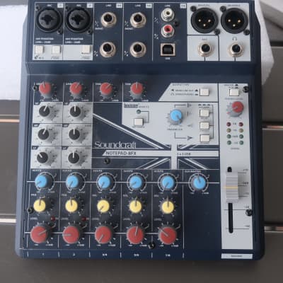 Soundcraft Notepad-8FX 8-Channel Analog Mixer with USB I/O 2010s - Blue image 1
