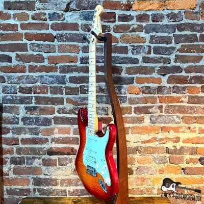 Fender MIM Deluxe Stratocaster Plus HSS iOS w/ Flame Maple Top (2015 - Aged Cherryburst) image 5