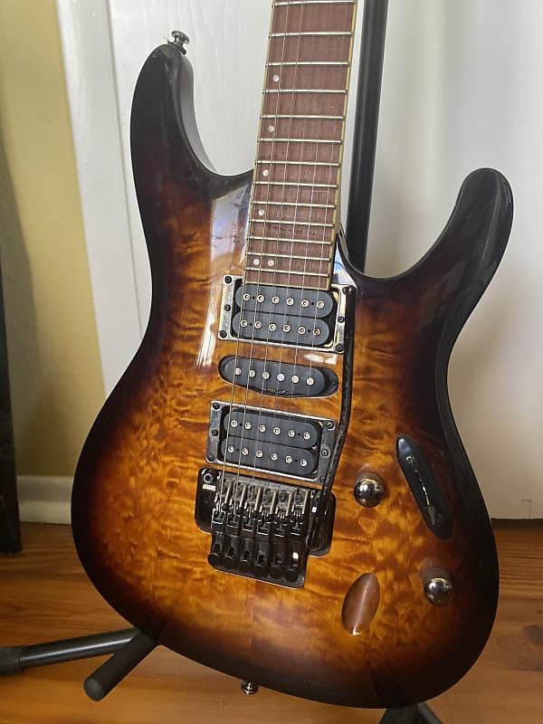 Ibanez S670QM-DEB Standard with Mahogany Body, Rosewood Fretboard 2016 -  2017 - Dragon Eye Burst