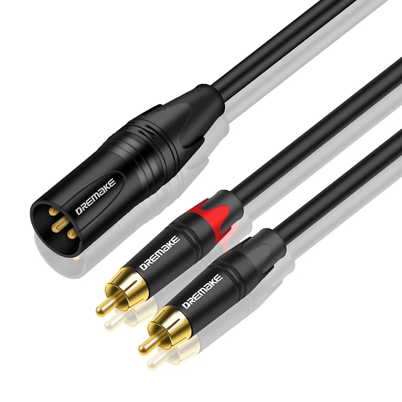 3 Foot Male Xlr 3-Pin To Double Rca Male Y-Splitter Audio | Reverb