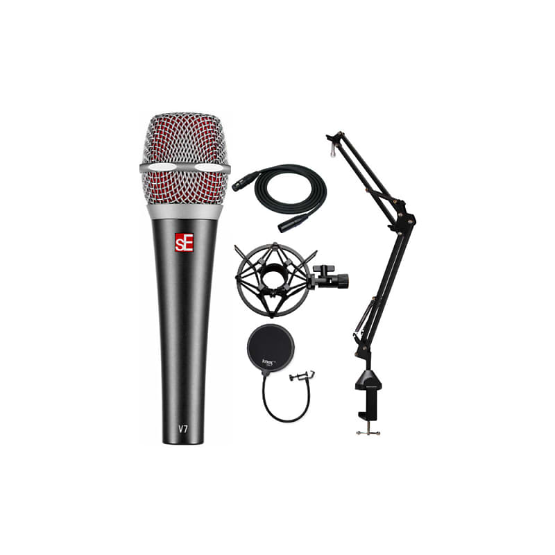 SE Electronics V7 Supercardioid Dynamic Microphone Bundle | Reverb