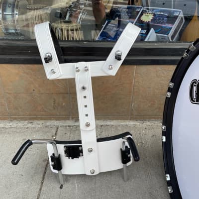 Cannon Marching Percussion White Marching Bass Drum 22" X 14" image 7