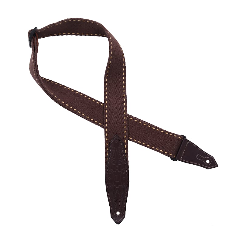Levy's Country/Western Series 2" Wide Heavy-Weight Cotton Guitar Strap Brown image 1