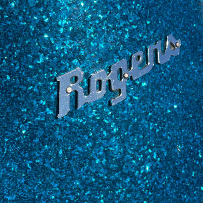 1960s Rogers Holiday Drum Set Blue Sparkle 20/12/14 image 10
