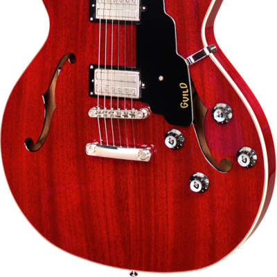 Guild Starfire I DC Semi-Hollow Body Electric Guitar, Cherry Red image 2