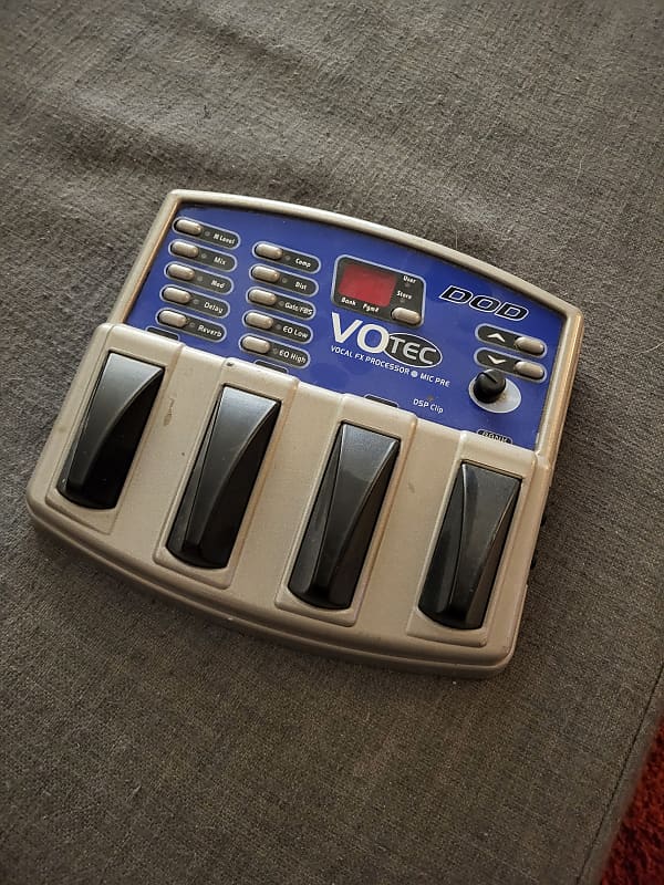 DOD Votec Vocal FX Processor Mic Pre 2000 Silver Reverb
