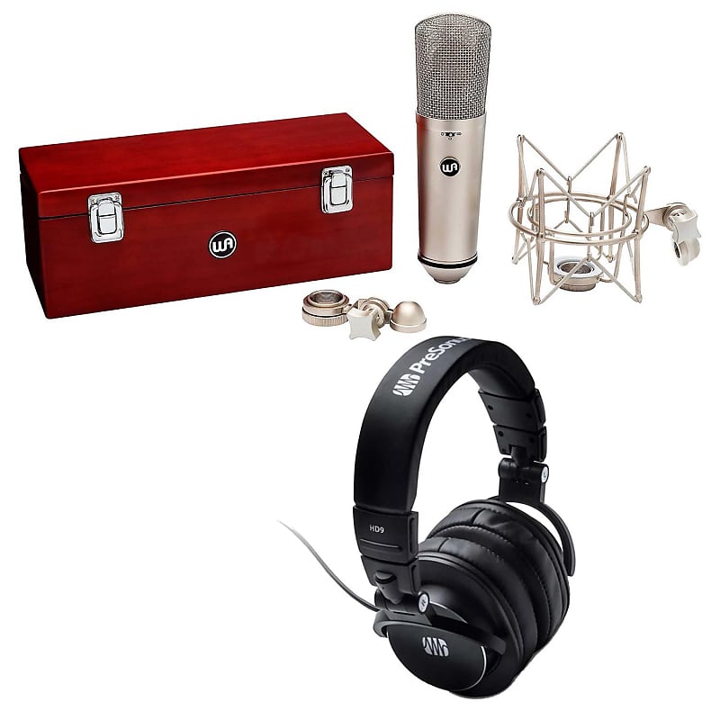 Warm Audio WA87 R2 Condenser Microphone (Silver), Presonus HD9 Bundle image 1