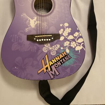 Washburn Hannah Montana 3/4 Acoustic Guitar (Disney Decoration) Purple Nice Used Tested Great Work image 1