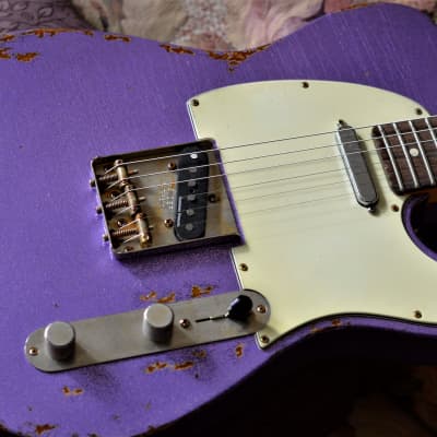 Fender Telecaster American Performer Relic 2019 Lavander Purple Sparkle Duncan Tele Stack image 1