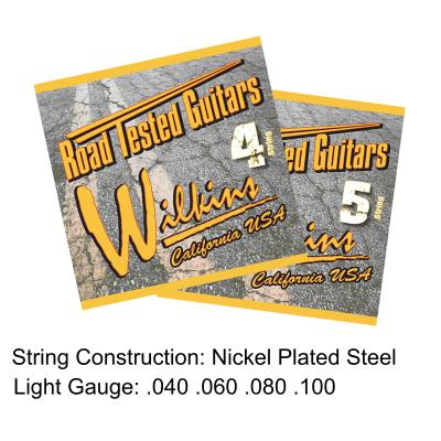 Wilkins RoadTested 4 string bass strings - Stainless Steel | Light Gauge image 1