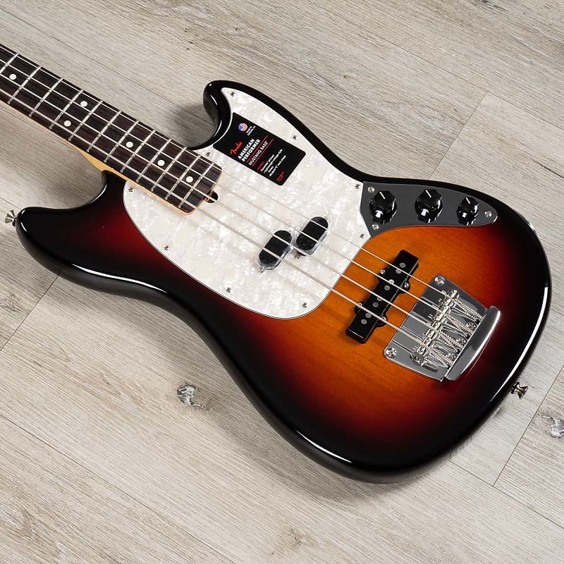Fender American Performer Mustang Bass, Rosewood Fingerboard, 3-Color Sunburst image 1