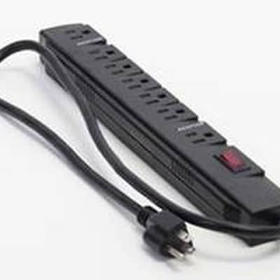 Elite Core AC Power Strip with Surge Protection 7 Outlets Stage Studio -Black image 1