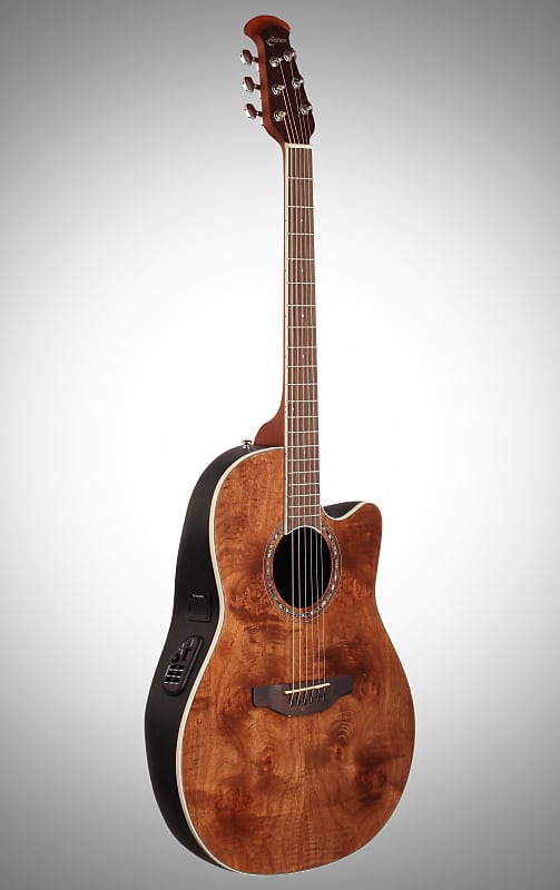 Ovation CS24P-NBM Celebrity Plus Mid-Depth Selected Figured Top 6-String Acoustic-Electric Guitar image 1