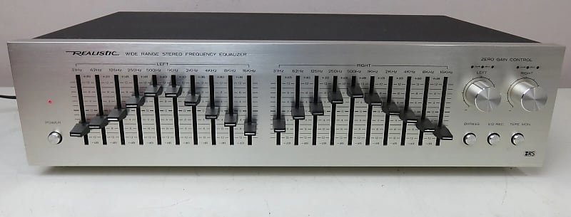 REALISTIC EQALIZER 31-2000 EQ 10 BAND SERVICED WORKS PERFECT  			