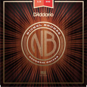 D'Addario NB1356 Nickel Bronze Acoustic Guitar Strings, Medium Gauge
