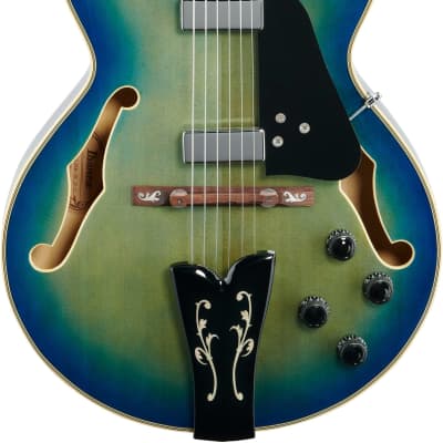 Ibanez GB10EM George Benson Electric Guitar, Jet Blue Burst image 2