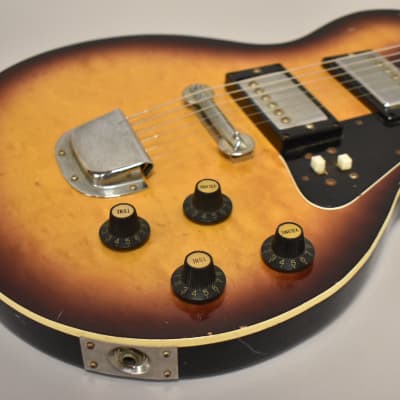 1960's Global (Teisco) LP Style Solidbody Electric Guitar MIJ Sunburst w/Gig Bag image 8