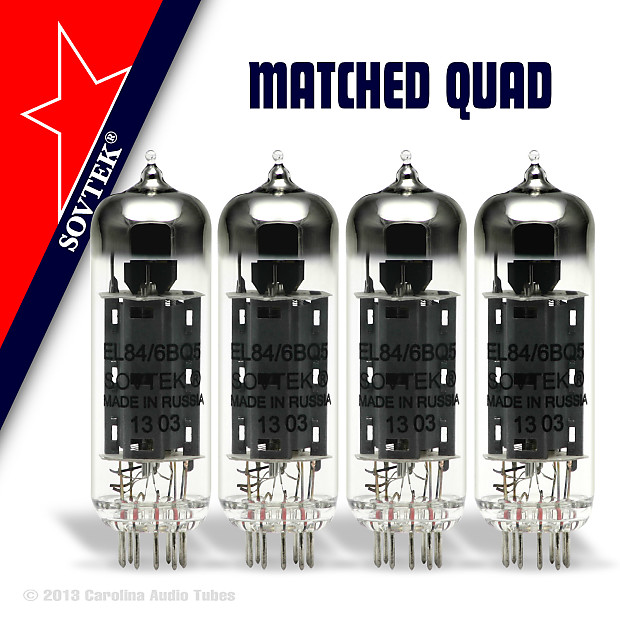 New In Box Matched Quad Sovtek EL84/6BQ5 Tested Amplifier